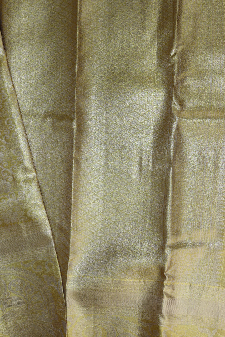 Opulent Golden Tissue Kanjipuram Saree