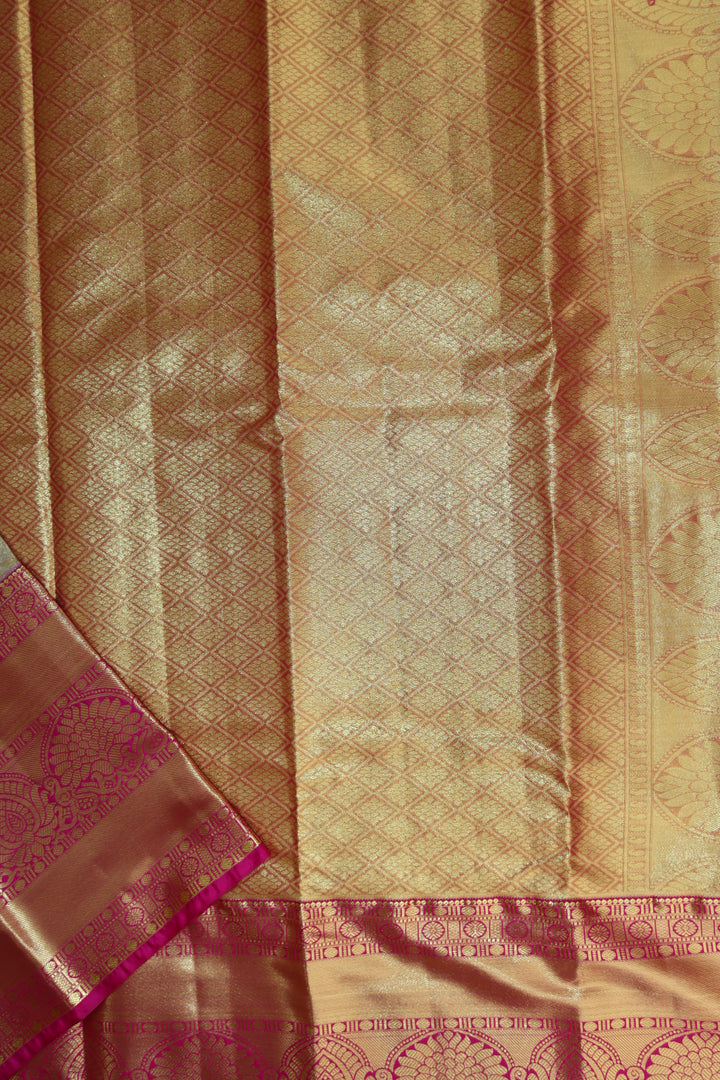 Stunning Yellow Tissue Kanjipuram Saree