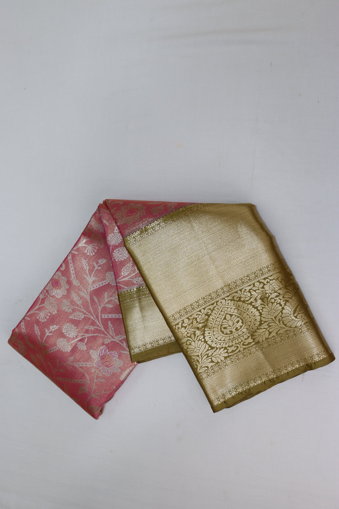 Timeless Peach Tissue Kanjipuram Saree