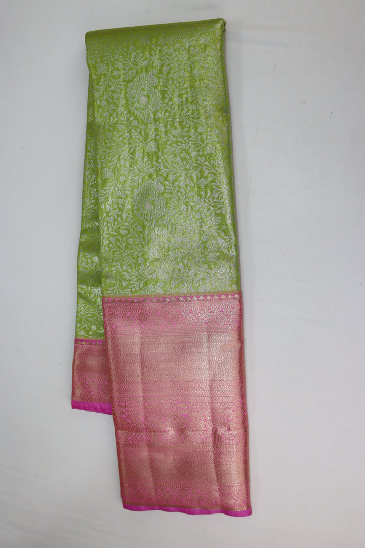 Radiant Green Tissue Kanjipuram Saree