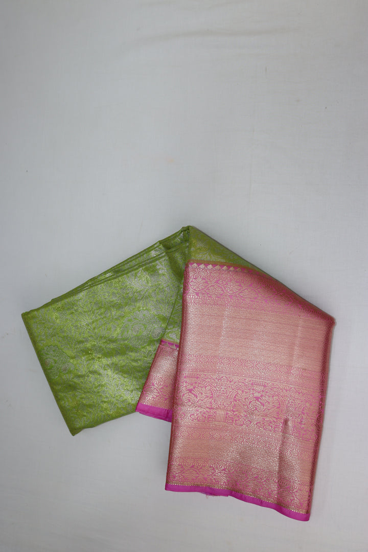 Radiant Green Tissue Kanjipuram Saree