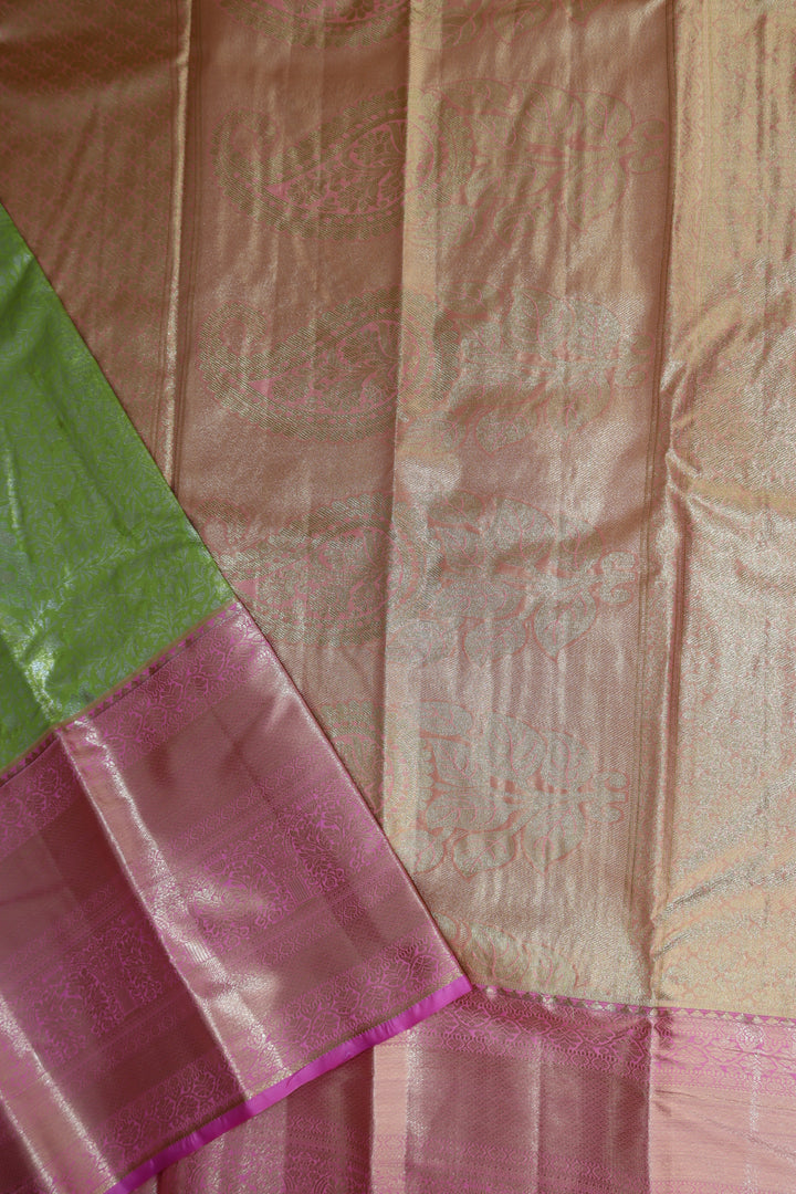 Radiant Green Tissue Kanjipuram Saree