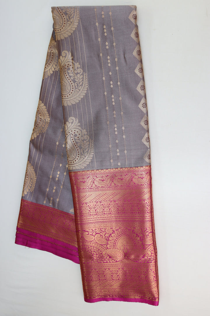 Graceful Grey Kanjipuram Saree