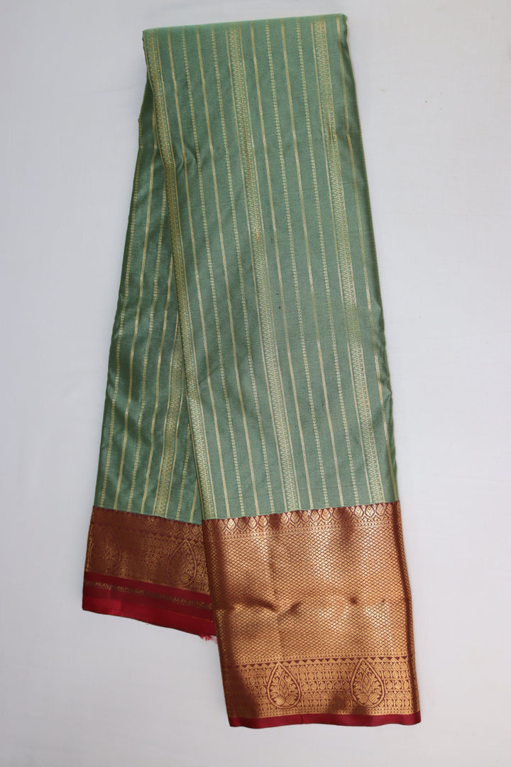 Regal Forest Green Kanjipuram Saree