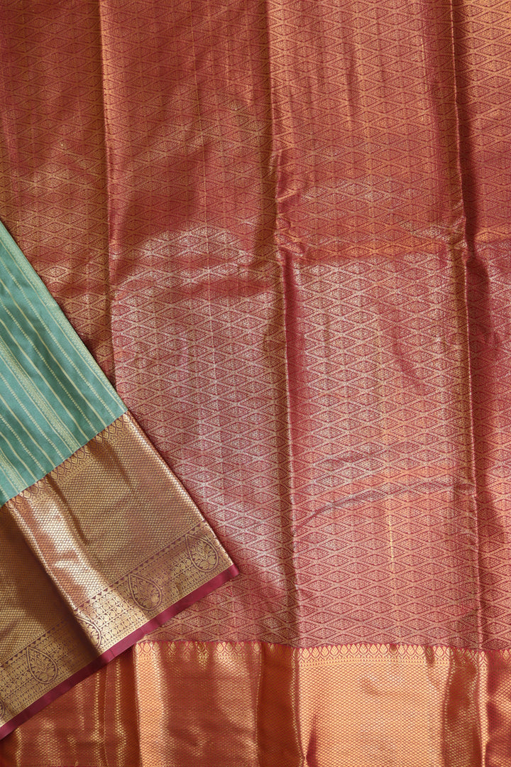 Regal Forest Green Kanjipuram Saree