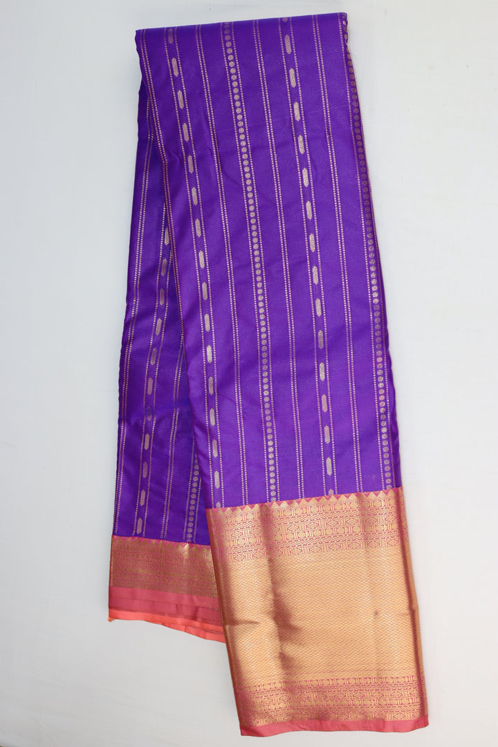 Exquisite Violet Kanjipuram Saree