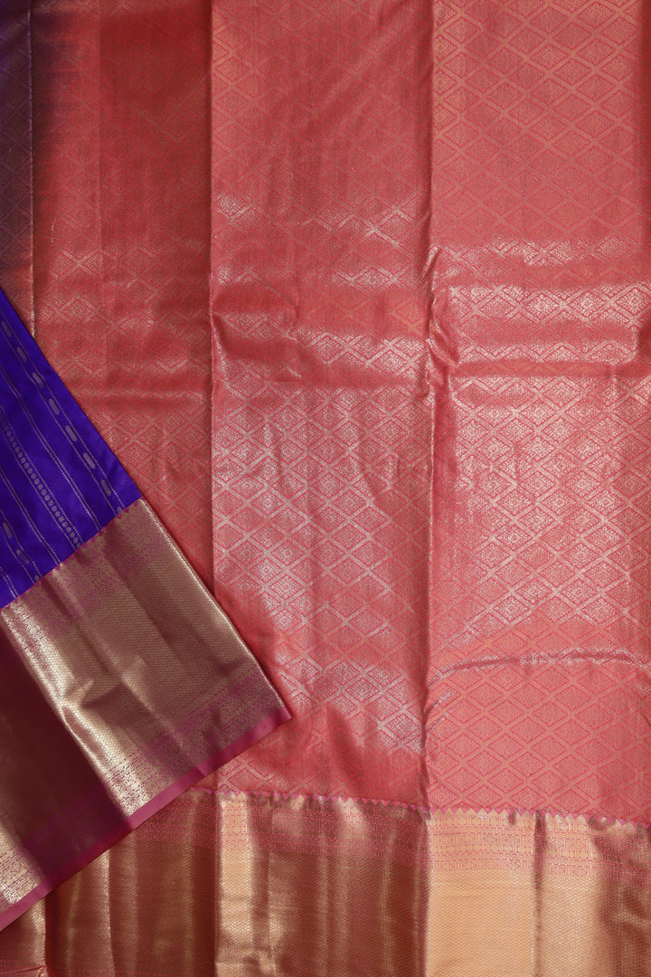 Exquisite Violet Kanjipuram Saree