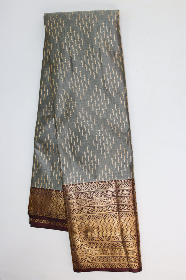 Rich Grey Kanjipuram Saree