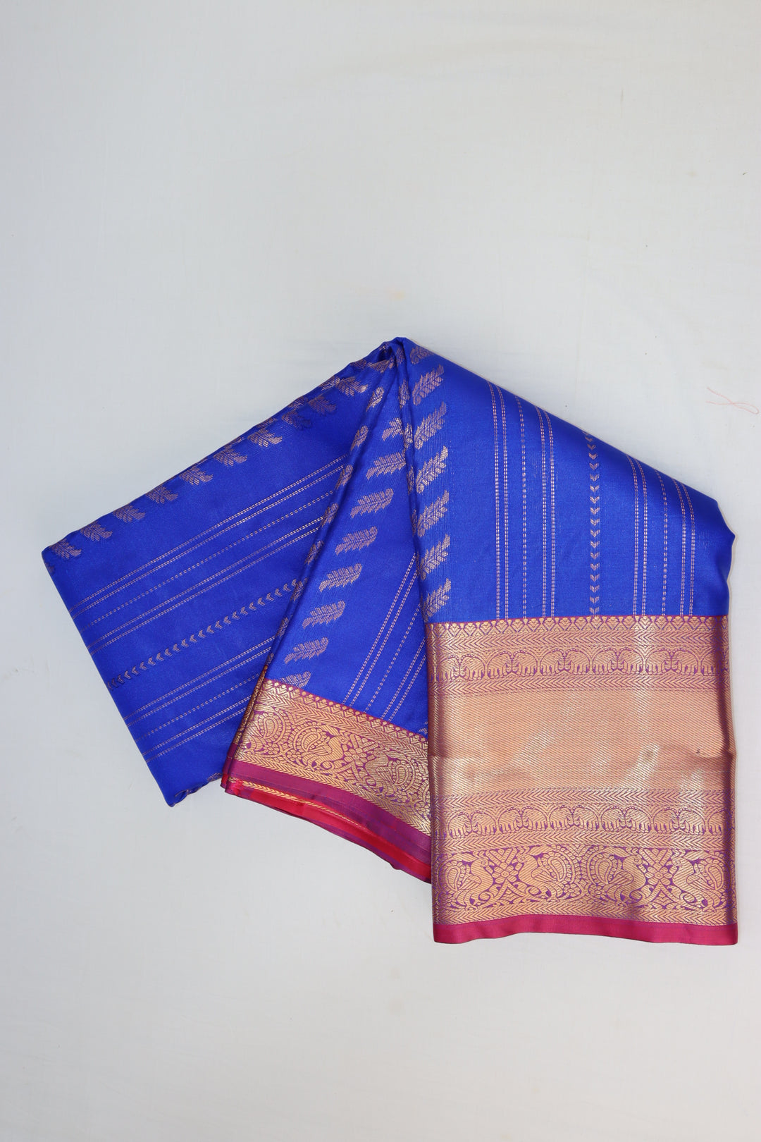 Elegant Indigo Blue Kanjipuram Saree