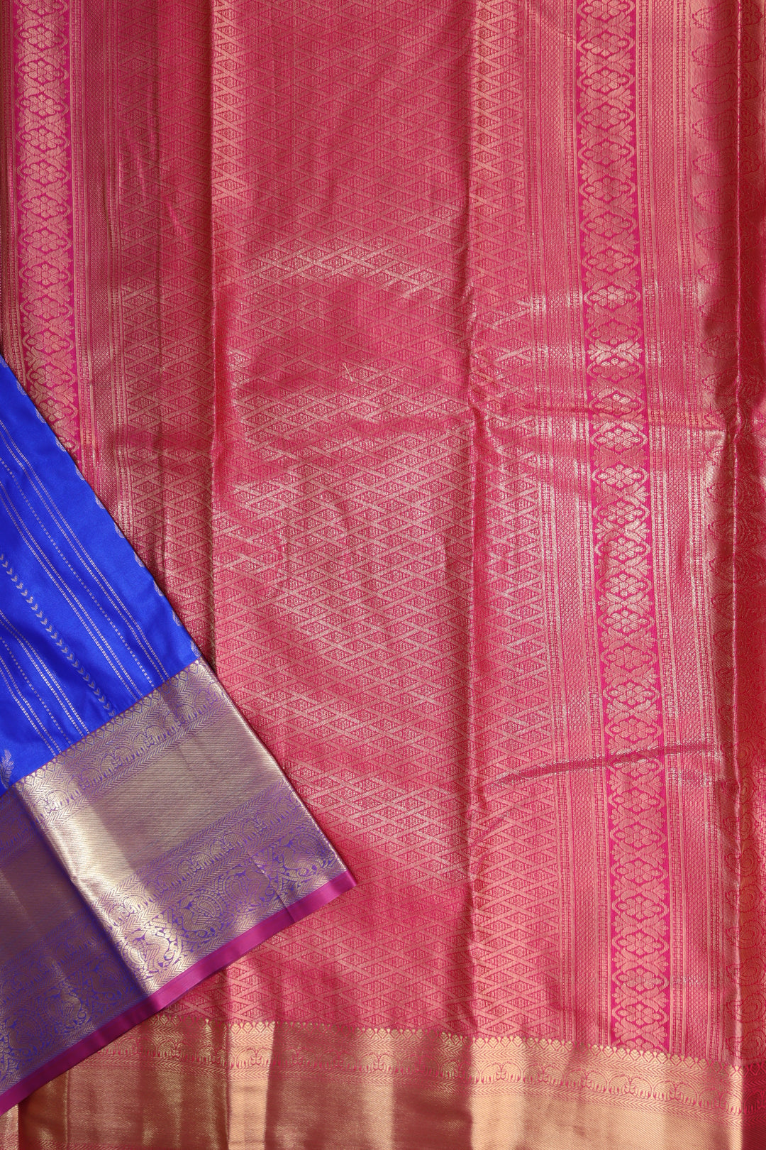 Elegant Indigo Blue Kanjipuram Saree