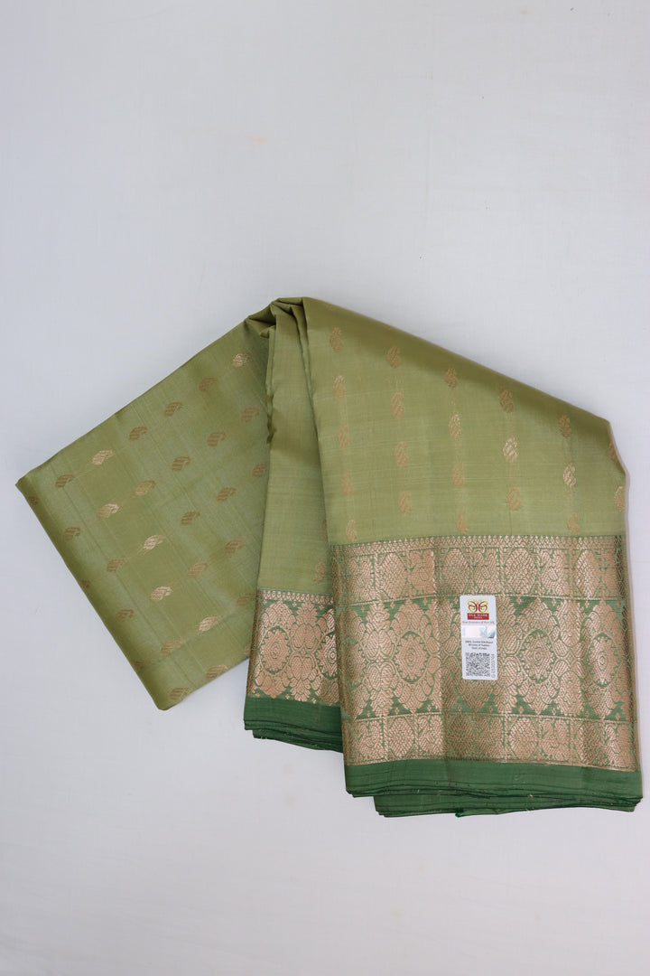 Classic Pista Green Pure Kanjipuram Saree