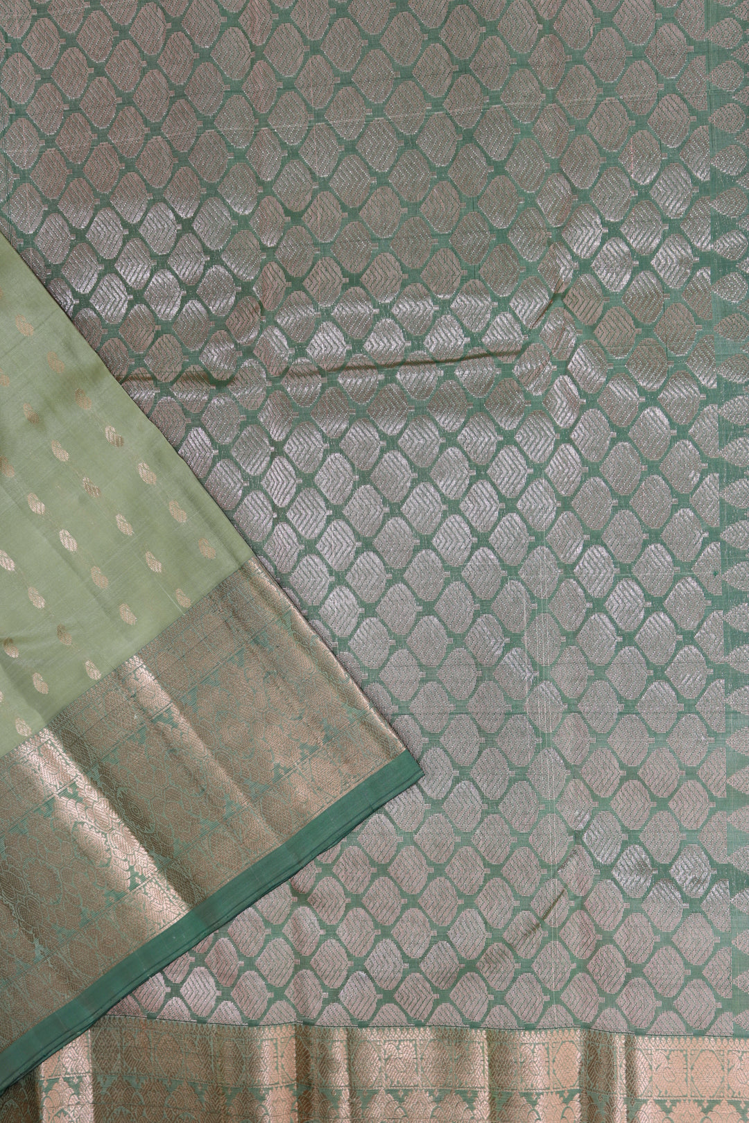 Classic Pista Green Pure Kanjipuram Saree