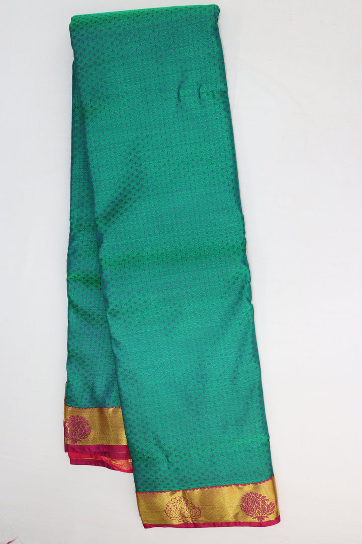 Divine Teal Green Kanjipuram Saree