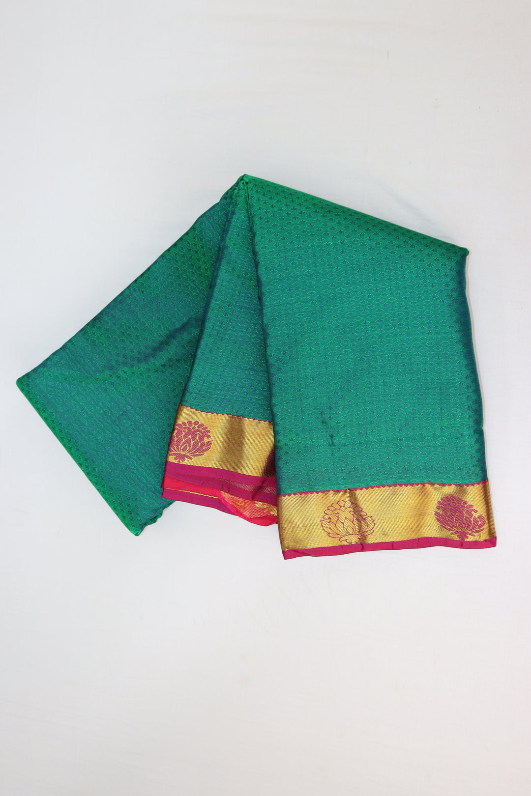 Divine Teal Green Kanjipuram Saree