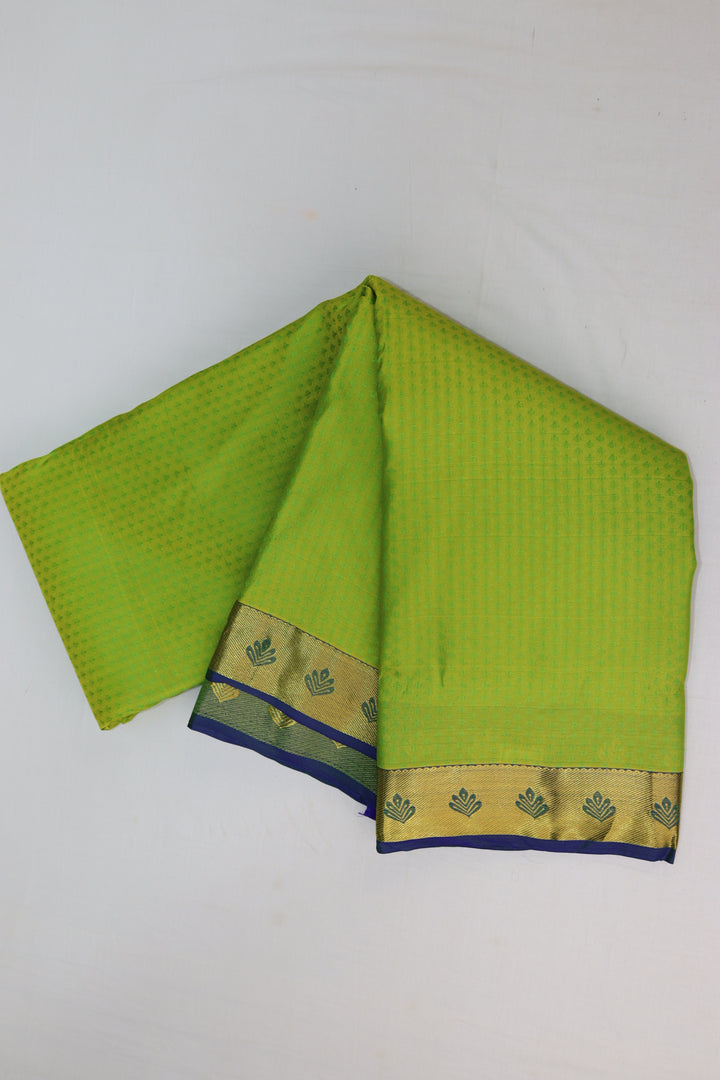 Opulent Parrot Green Kanjipuram Saree