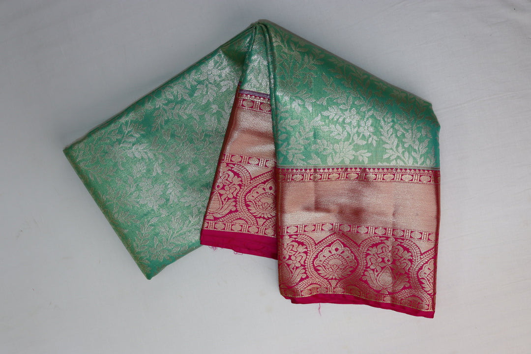 Trendy  Mint Green Tissue Kanjipuram Saree