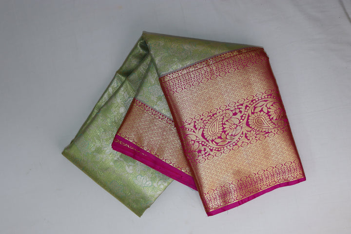 Graceful Light Green Tissue Kanjipuram Saree