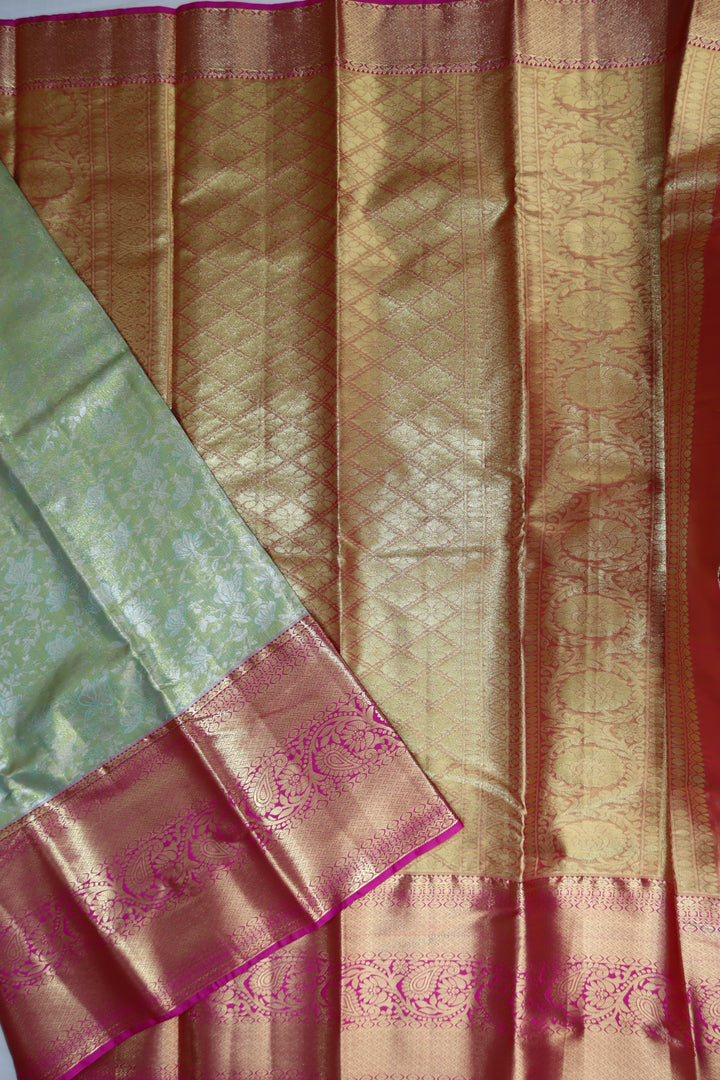 Graceful Light Green Tissue Kanjipuram Saree