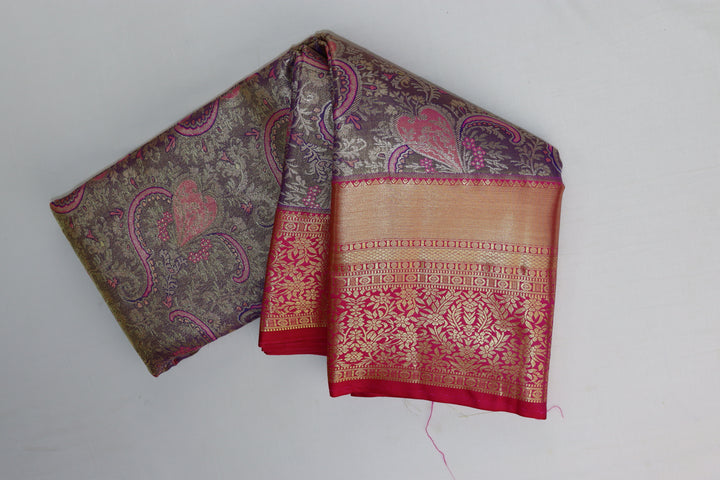 Stunning Purple Kanjipuram Saree