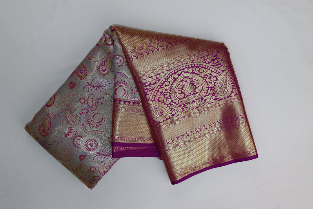 Rich Light Blue Kanjipuram Saree