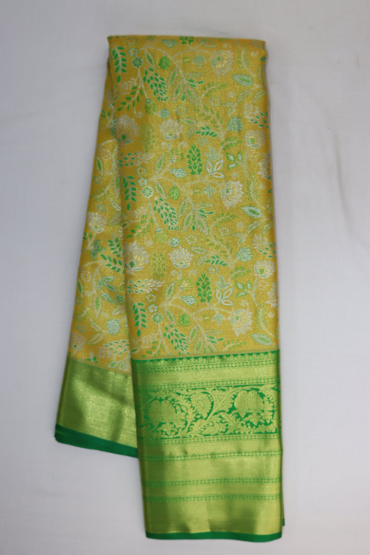 Timeless Yellow Kanjipuram Saree