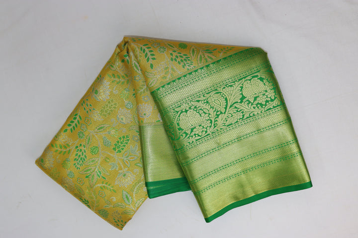 Timeless Yellow Kanjipuram Saree