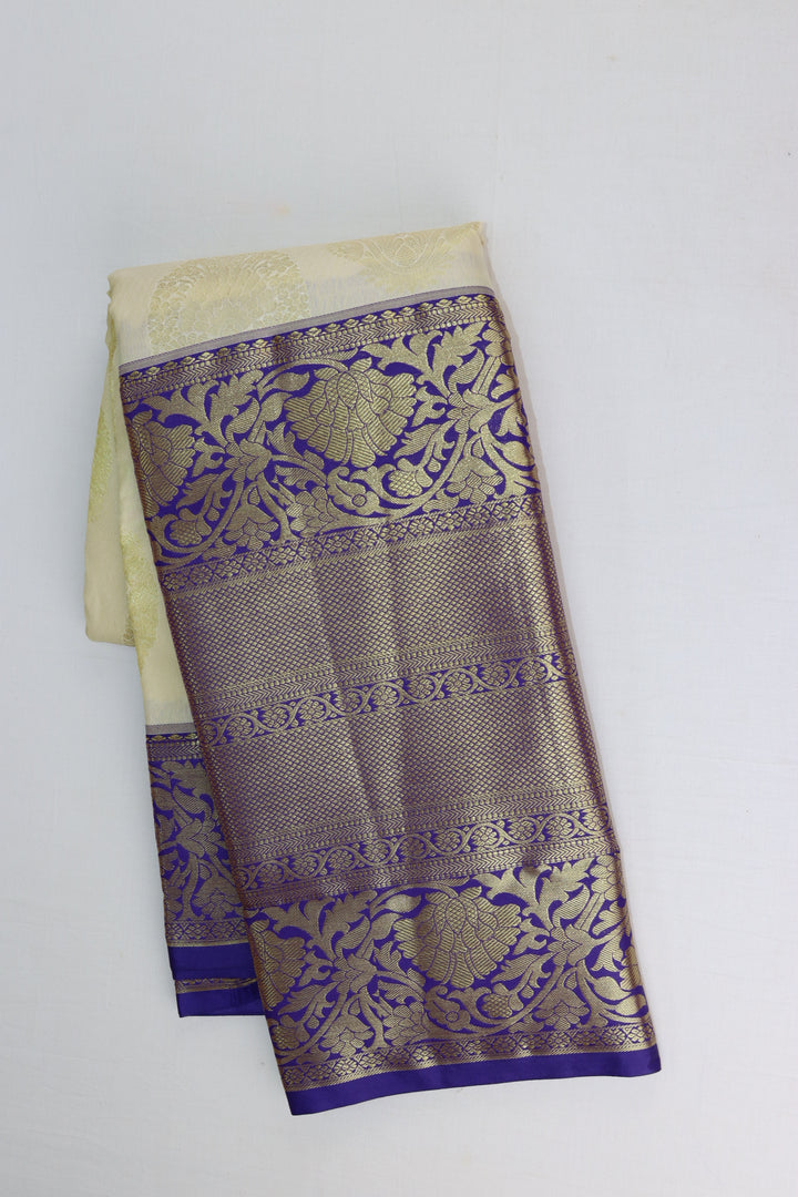 Amazing Cream Kanjipuram Saree