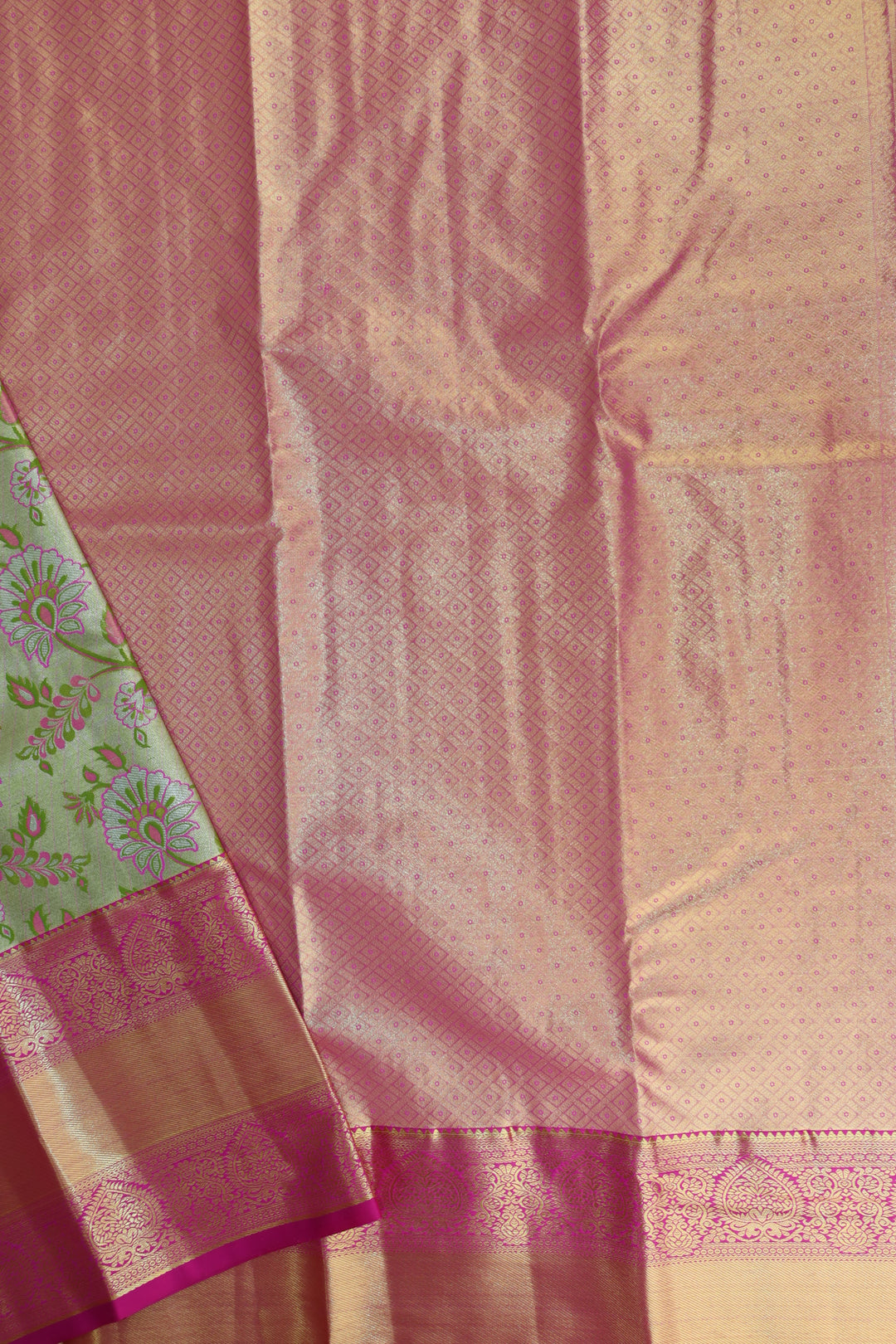 Trendy Green Kanjipuram Saree