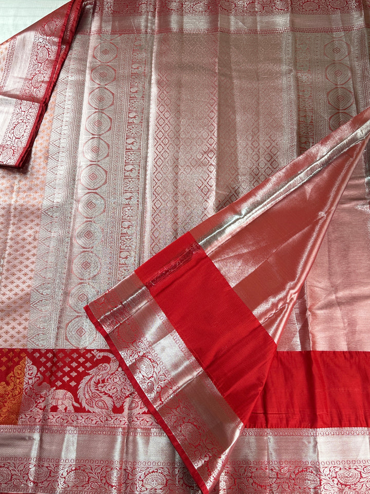 Rich Thulian Pink Kanjipuram Silk Saree