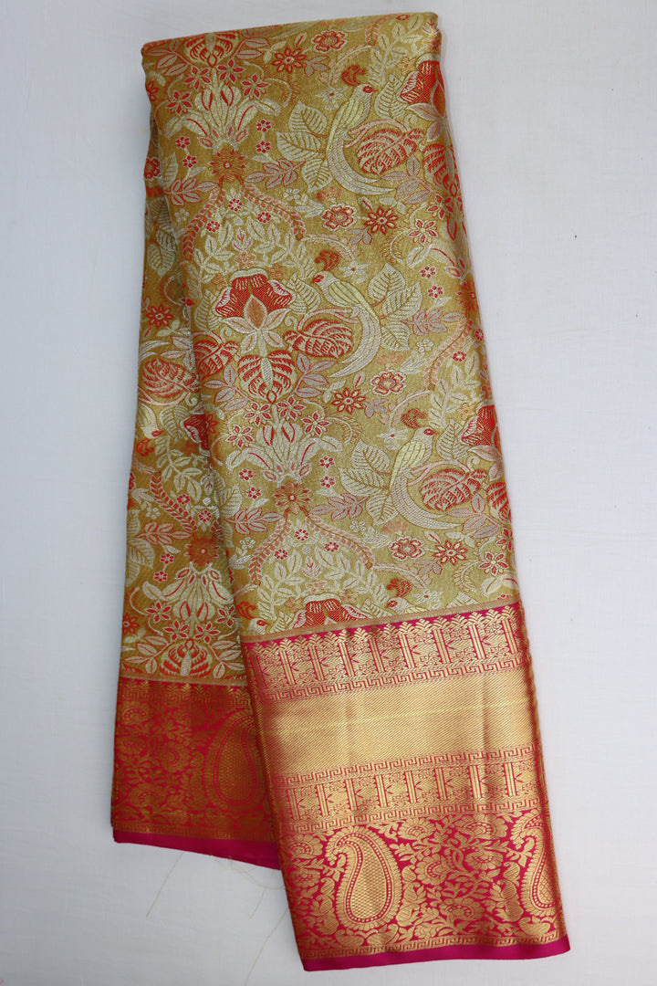 Opulent Orange Kanjipuram Saree