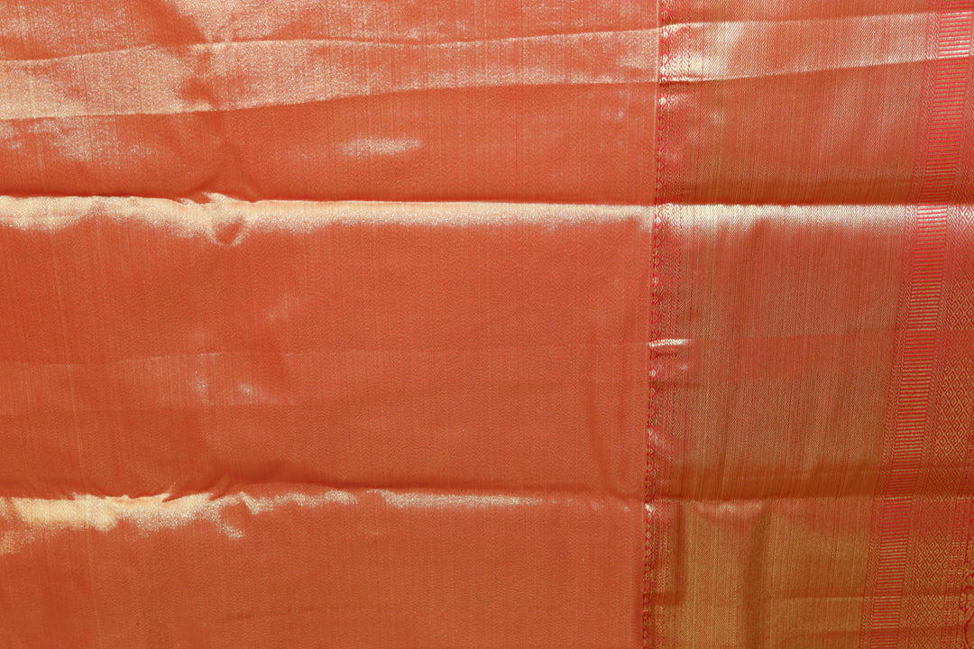 Regal Orange Tissue Kanjipuram Saree