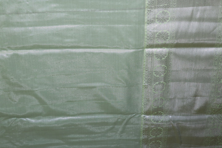 Luxurious Pista Green Tissue Kanjipuram Saree