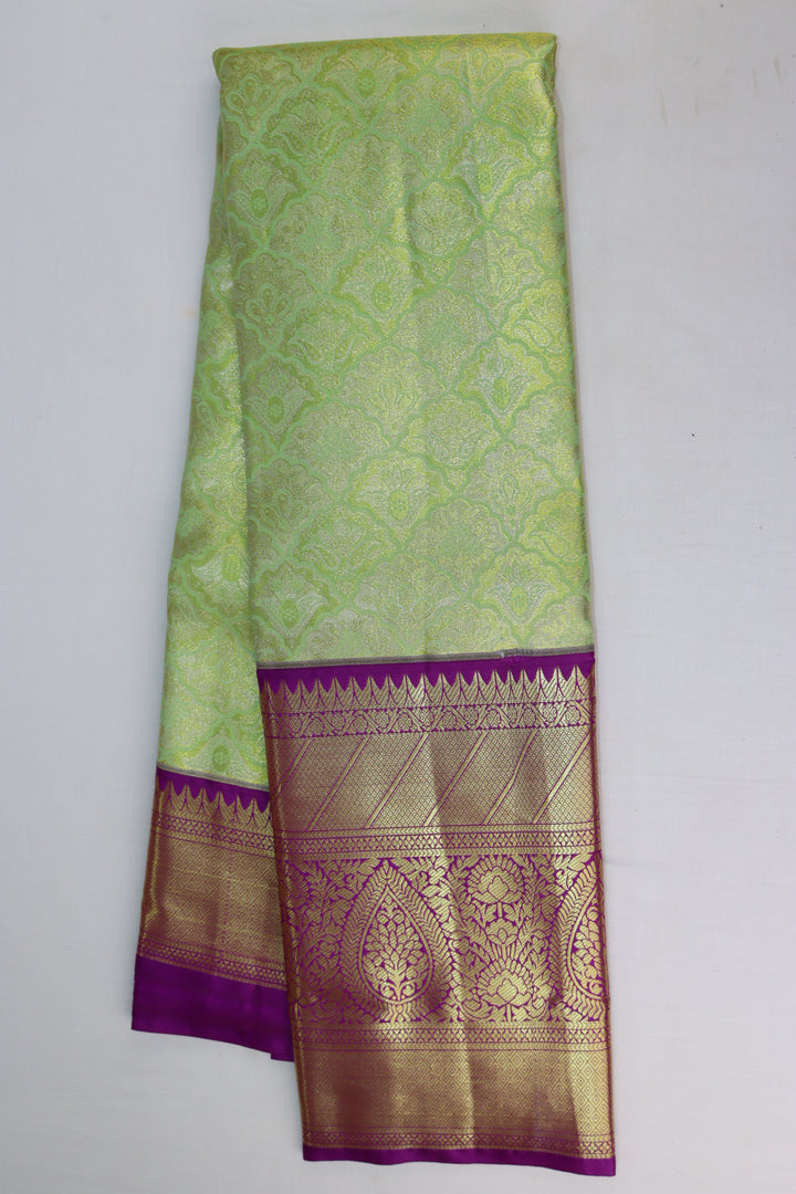 Captivating Green Tissue Kanjipuram Saree