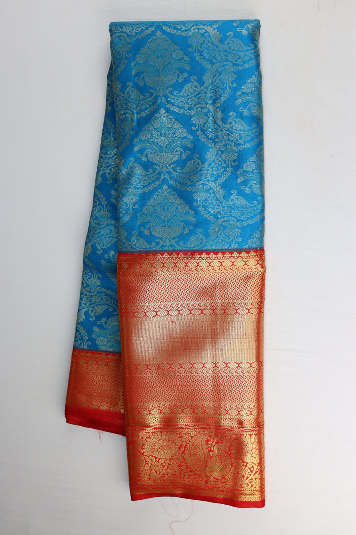 Mesmerizing Blue  Kanjipuram Saree