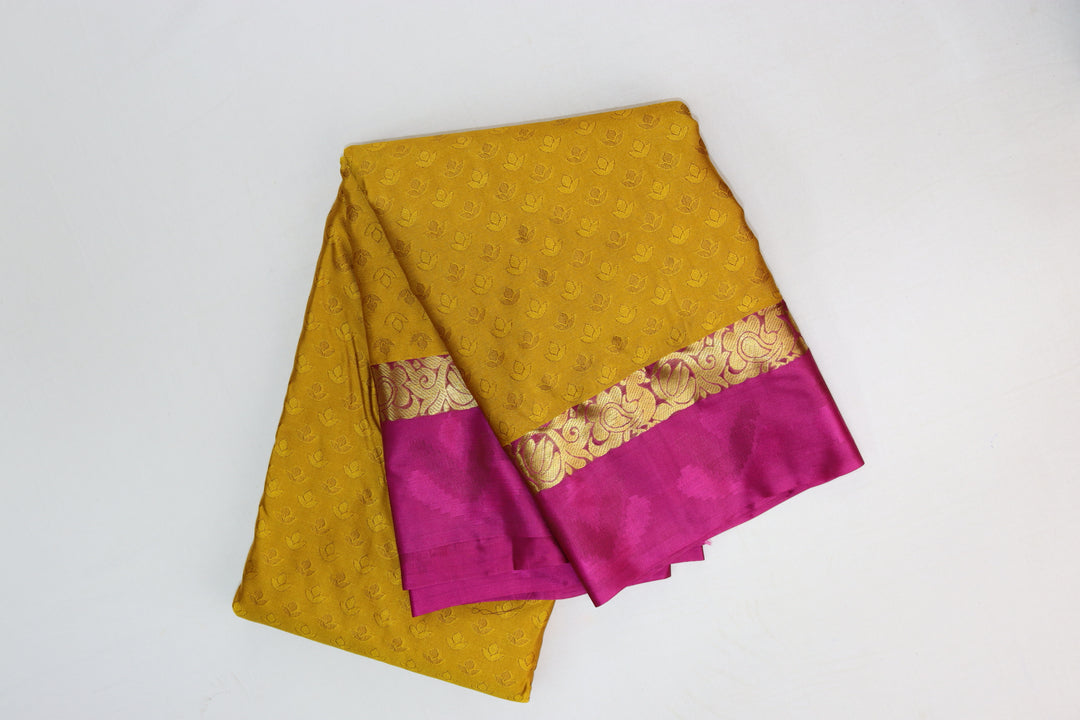 Amazing Mustard Kanjipuram Saree