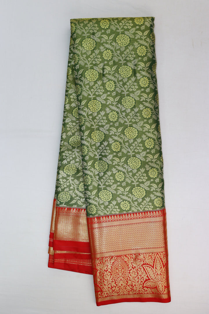 Rich Green Kanjipuram Saree