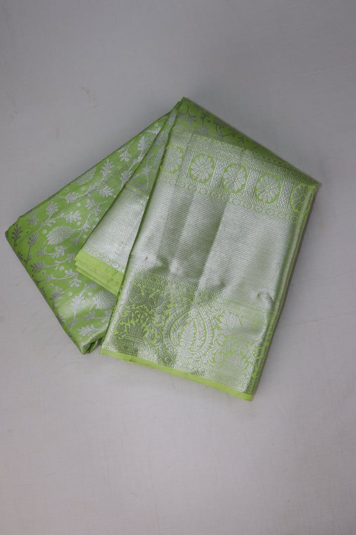 Amazing Light Green Kanjipuram Saree