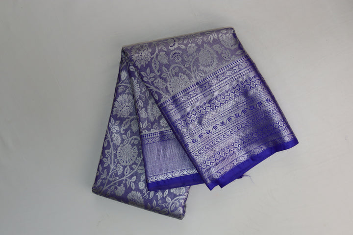 Amazing Purple Kanjipuram Saree