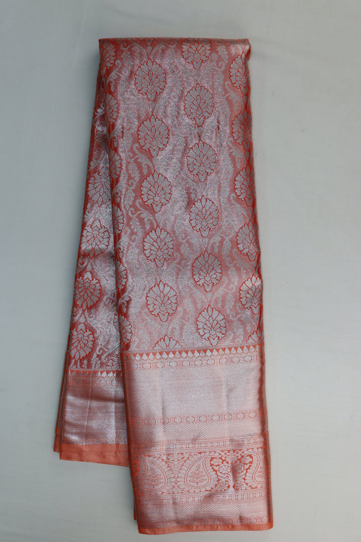 Trendy Salmon Kanjipuram Saree