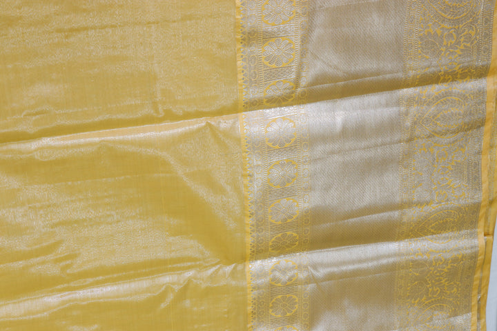 Classic Light Mustard yellow Kanjipuram Saree