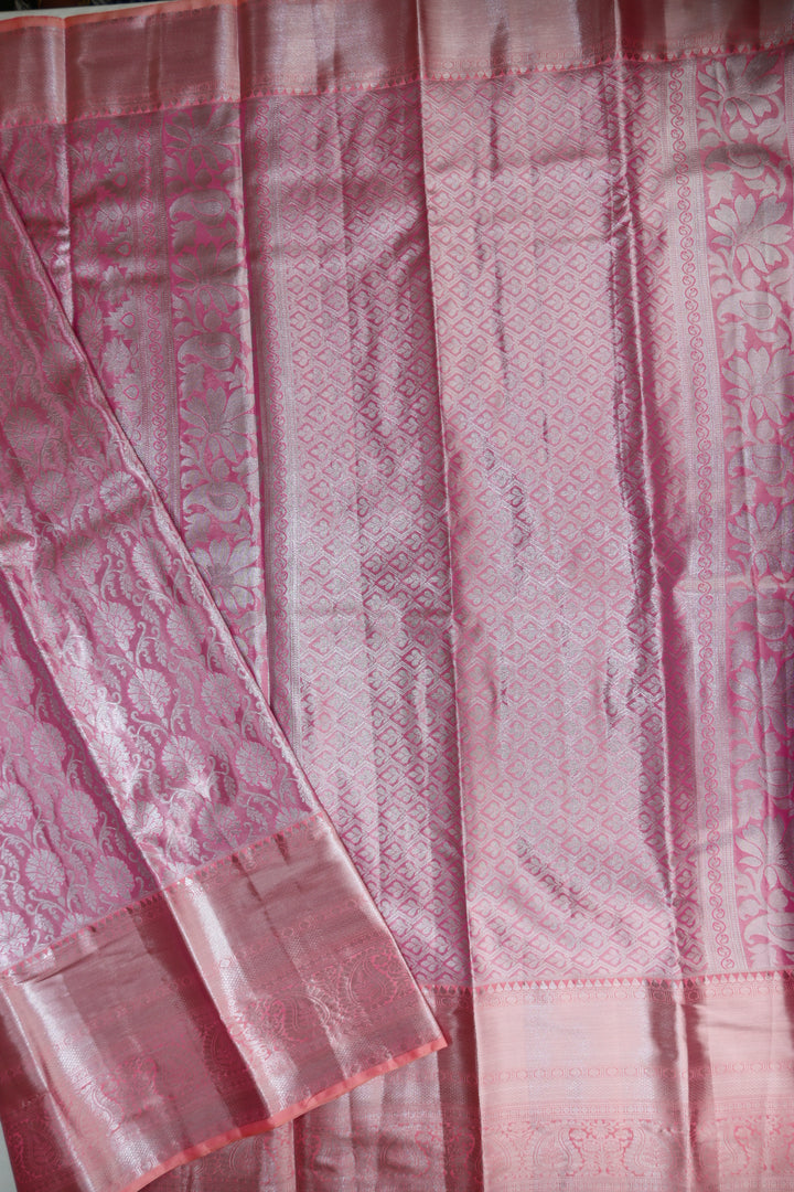 Elegant Pink Kanjipuram Saree