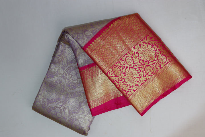 Trendy Light Lavender Kanjipuram Saree