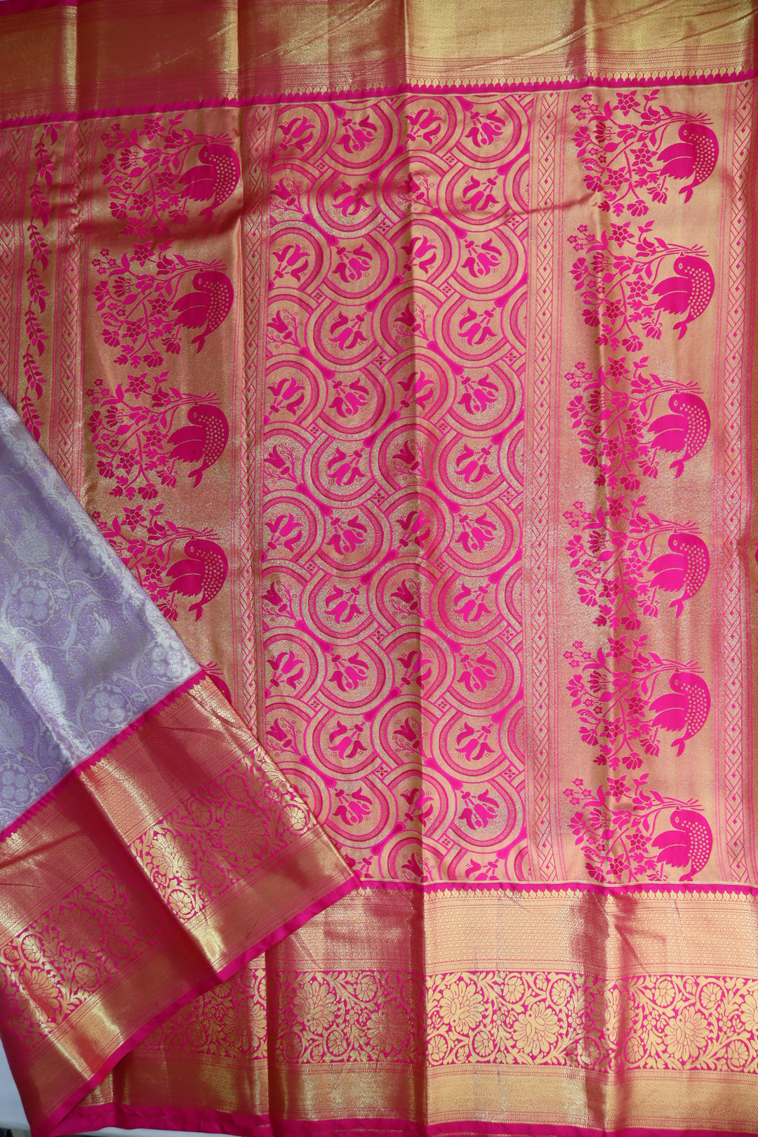 Trendy Light Lavender Kanjipuram Saree