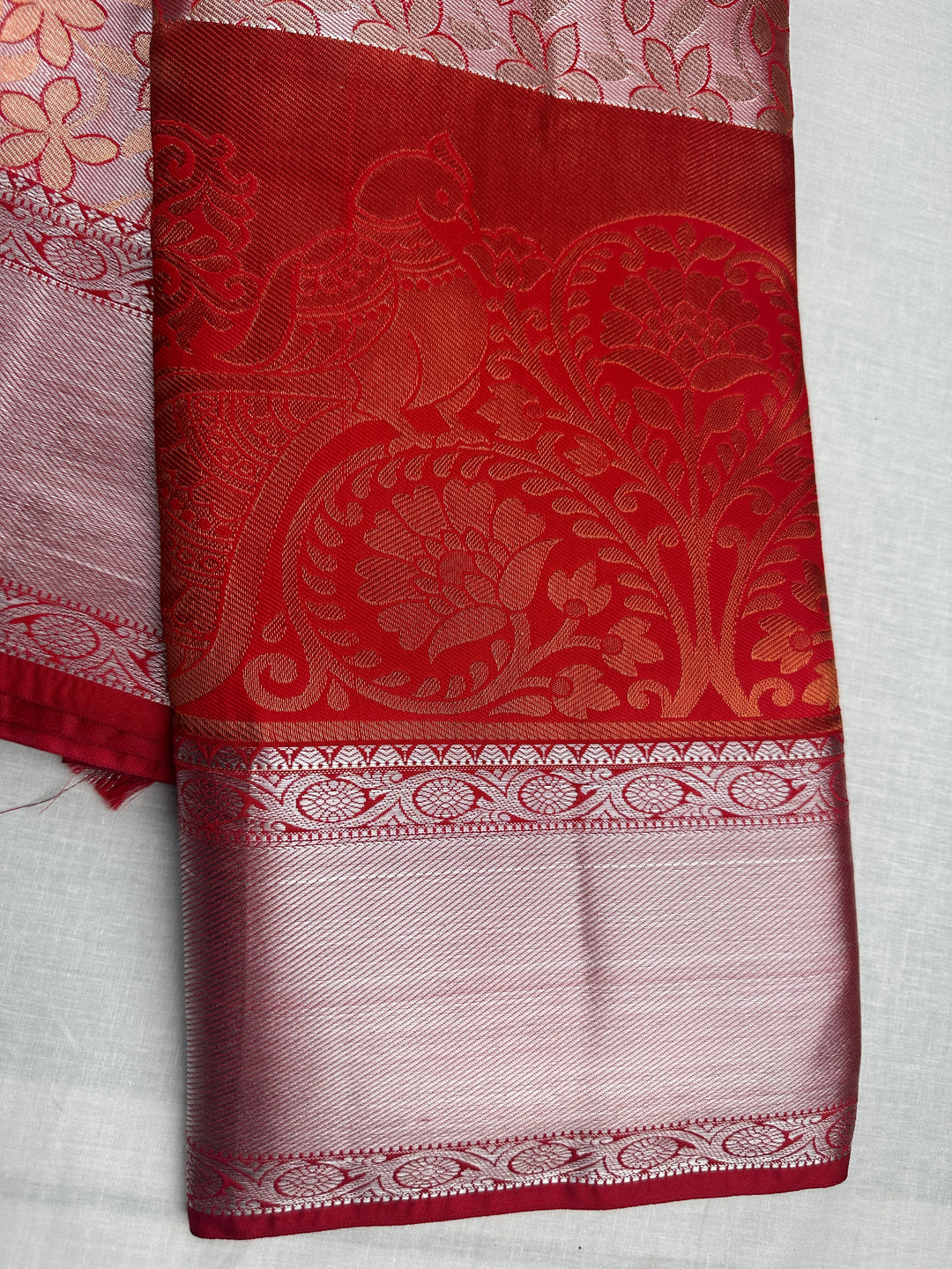 Graceful Baby Pink Kanjipuram Silk Saree