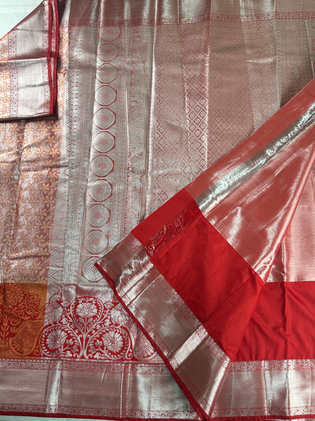 Graceful Baby Pink Kanjipuram Silk Saree