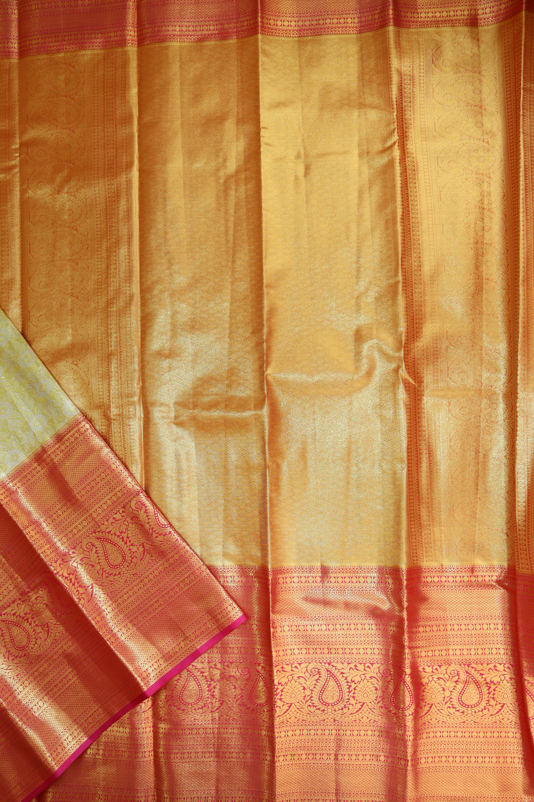 Elegant  Yellow Kanjipuram Saree