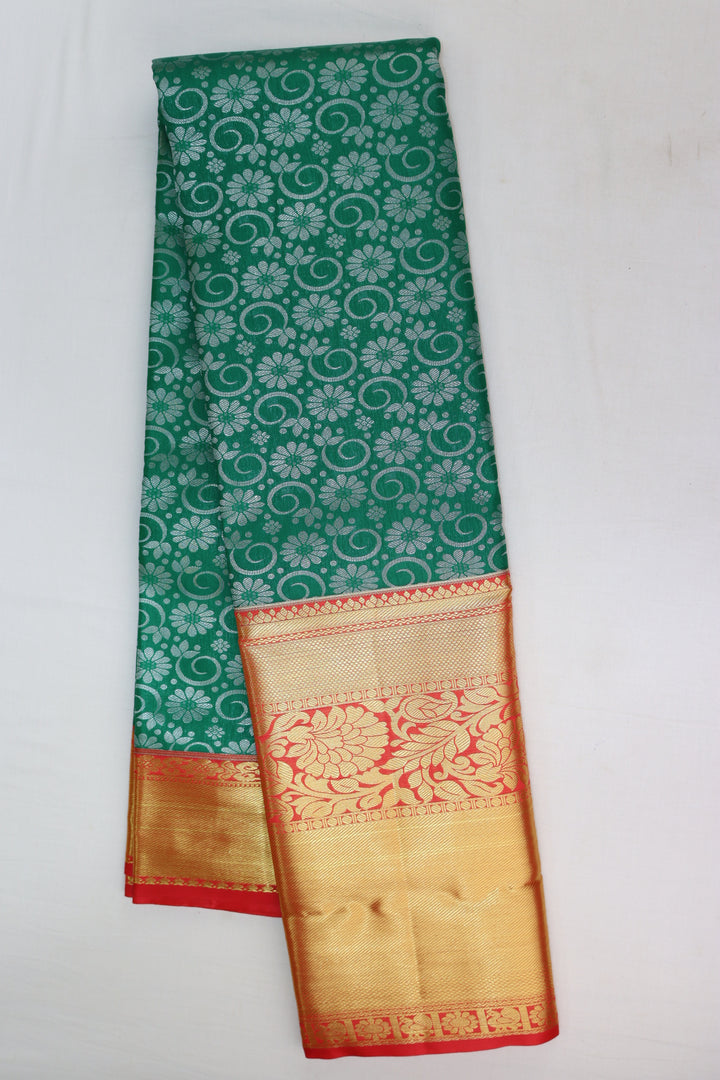 Exquisite Green Kanjipuram Saree