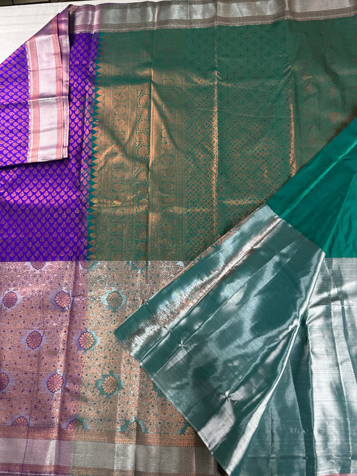 Exotic Blue Kanjipuram Silk Saree