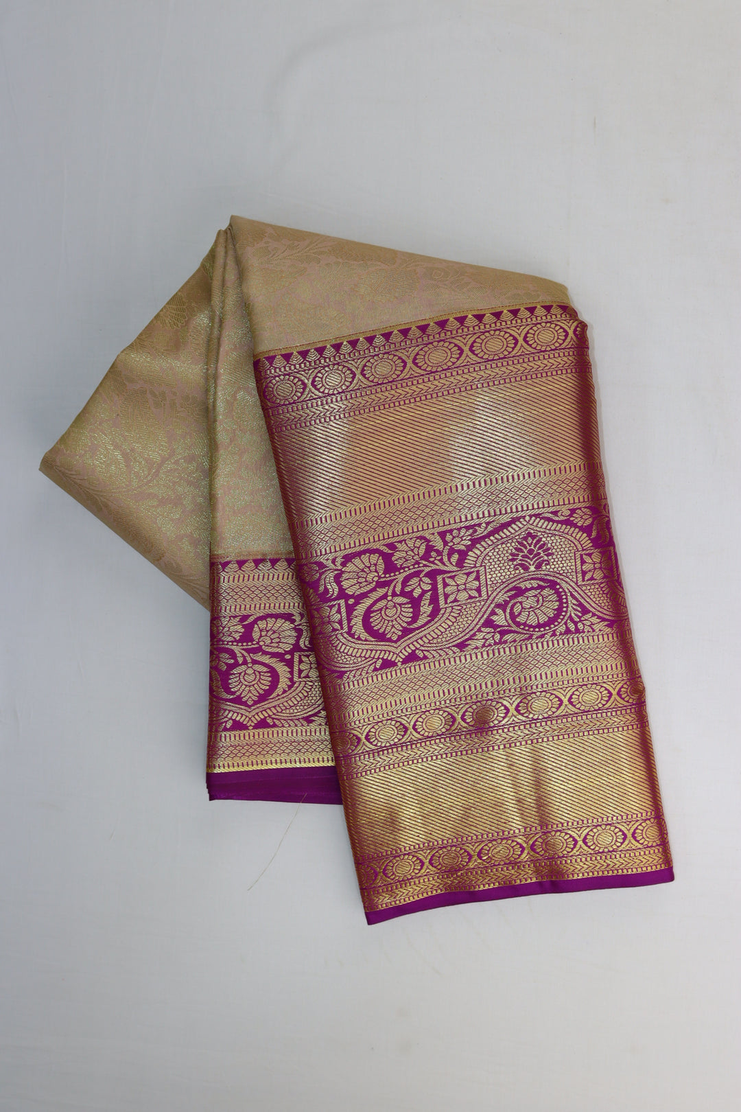 Trendy Light Peach Kanjipuram Saree