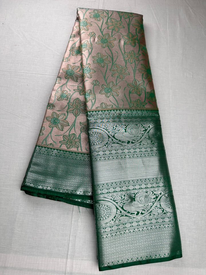 Exotic Pastel Green Kanjipuram Silk Saree